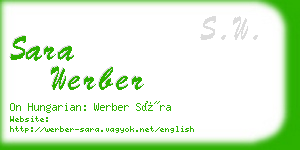sara werber business card